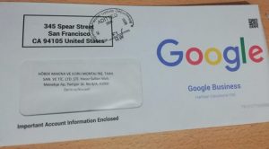 Google Dolandırıcılarına  Dikkat ( ORJİNAL GOOGLE ZARFI NASILDIR )